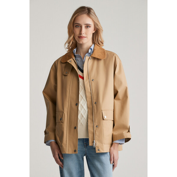 BUNDA GANT CORDUROY COLLAR SAILING JACKET OAK BEIGE 61838341