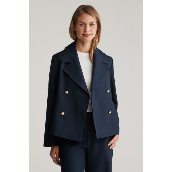 KABÁT GANT TEXTURE LIGHT PEACOAT EVENING BLUE 61838343