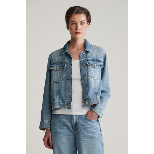 BUNDA GANT DENIM JACKET MID BLUE BROKEN IN 61838340