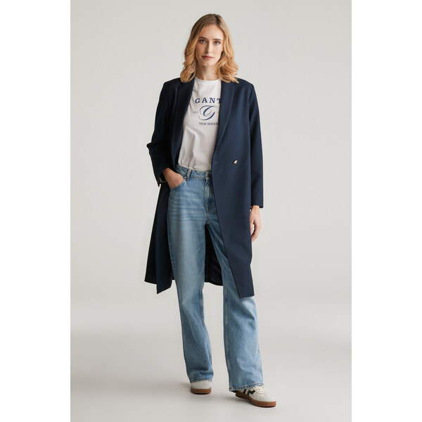 KABÁT GANT TEXTURE CLASSIC COAT EVENING BLUE 61838349
