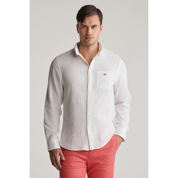 KOŠEĽA GANT REG COTTON LINEN SHIRT WHITE 61838216