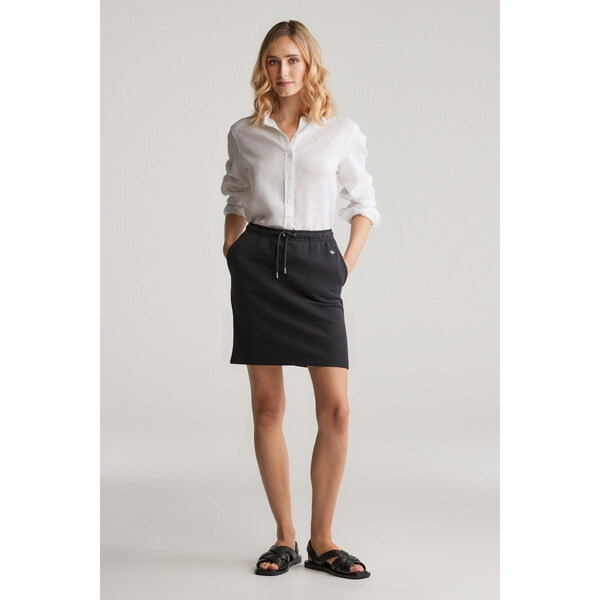 TEPLÁKOVÁ SUKŇA GANT REG SHIELD SKIRT BLACK 61838246