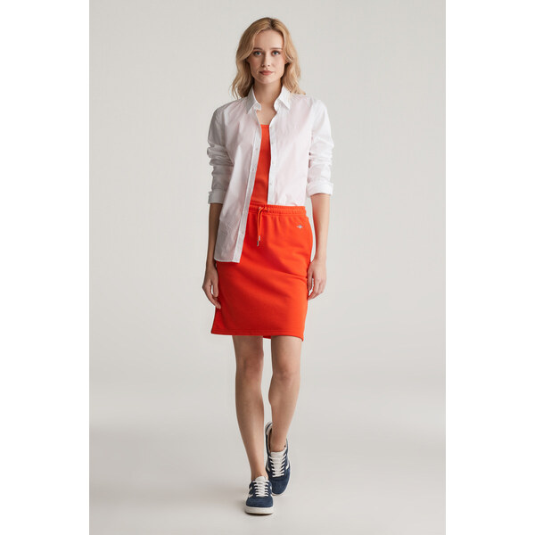 TEPLÁKOVÁ SUKŇA GANT REG SHIELD SKIRT ORANGE RED 61838249