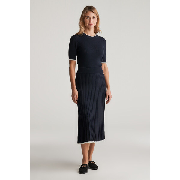 SUKŇA GANT KNITTED VISCOSE SKIRT EVENING BLUE 61838332