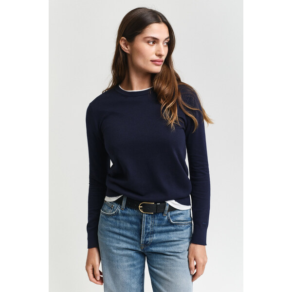 SVETER GANT FINE KNIT C-NECK EVENING BLUE 61838367