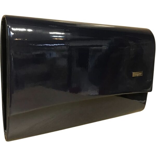 JOHN-C Čierno-modrá luxusná lakovaná spoločenská kabelka MERY 61838592