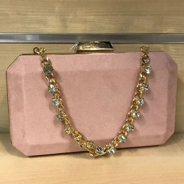 JOHN-C Svetloružová luxusná spoločenská kabelka SILVIE 61838608