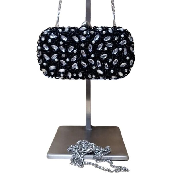 JOHN-C Čierna luxusná spoločenská kabelka SABRINA 61838621