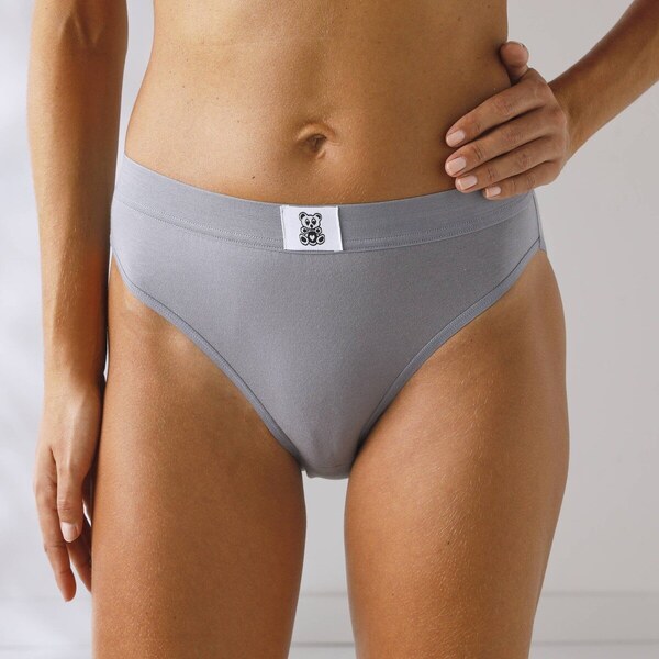 Súprava 10 klasických nohavičiek s motívom Medvedík čierna+biela+sivá 61882517