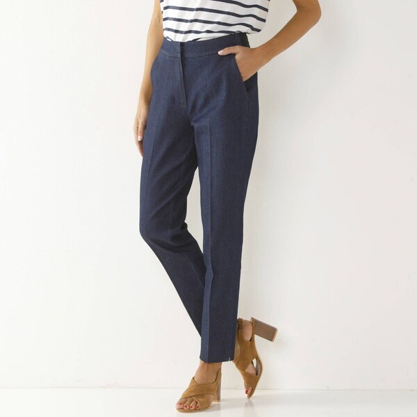 Úzke denimové 7/8 nohavice modrá 046 Blancheporte 61843631