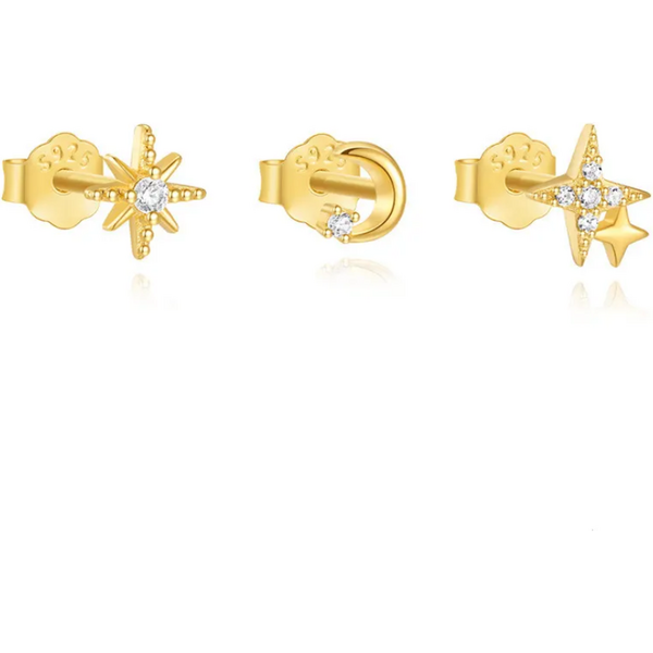 Olivie Stříbrné náušnice 3ks 9382 65048796