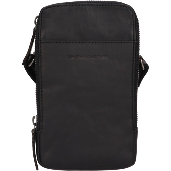 Kožená taška na mobil a doklady The Chesterfield Brand Alesnd - čierna 61852537