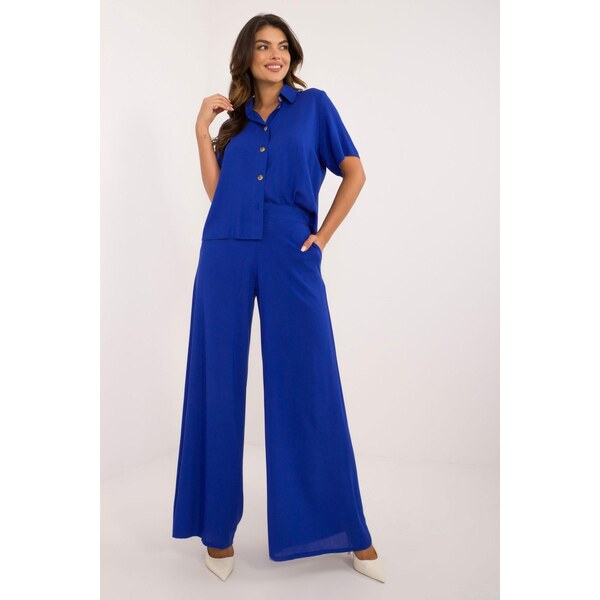 MladaModa Elegantný letný komplet košele a nohavíc model 71420 farba 62554542