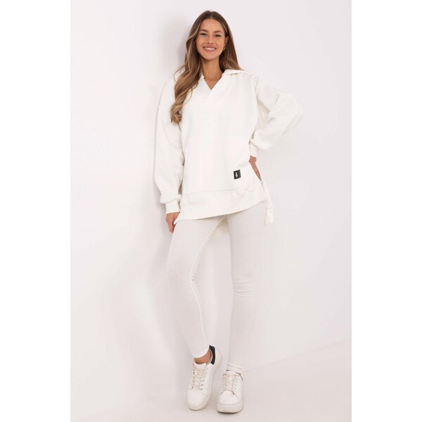 MladaModa Trojdielna tepláková súprava s topom model 84914 farba ecru 62554620