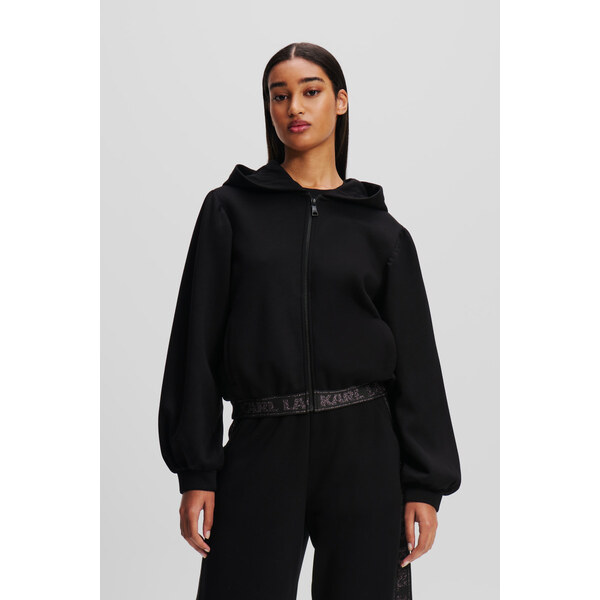 MIKINA KARL LAGERFELD GLITTER LOGO TAPE ZIP UP 57726950