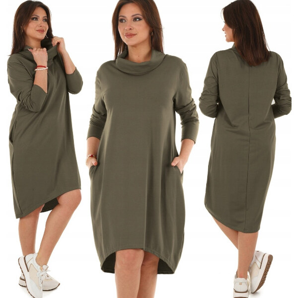 Fashionweek Dámske šaty pohodlné teplákové MF653 65376082