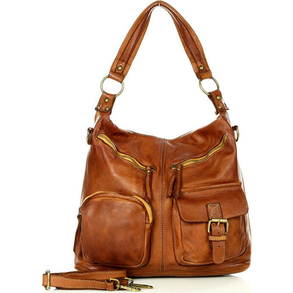 Genuine Leather MARCO MAZZINI hnedá kabelka v23b 12051350