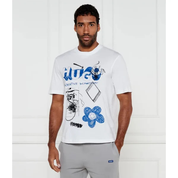 Hugo Blue Tričko Nugoscrib | Regular Fit 61174237