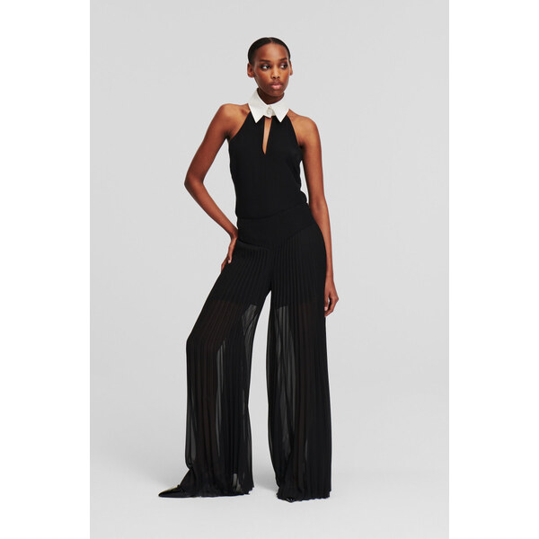 NOHAVICE KARL LAGERFELD FLUID PLEATED PANTS 55591137