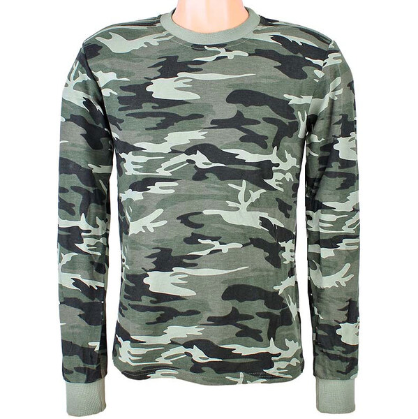 Detský maskáčový nátelník s dlhým rukávom Gold 61824731