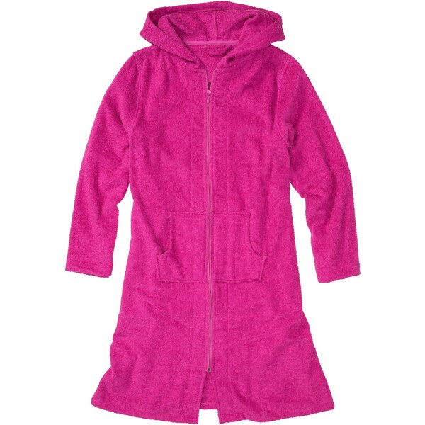 bonprix Župan froté z bio bavlny, na zips, farba ružová 44733335