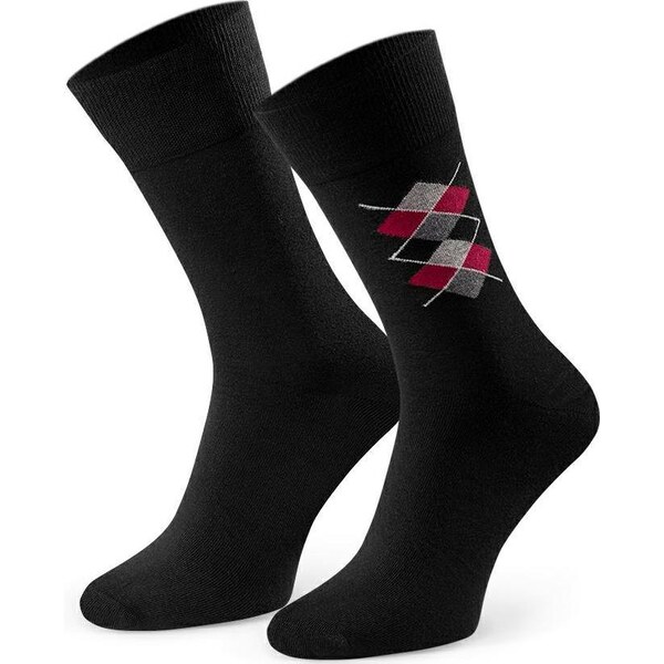 BASIC Čierne pánske oblekové ponožky Art.056 IC246, BLACK 61532458