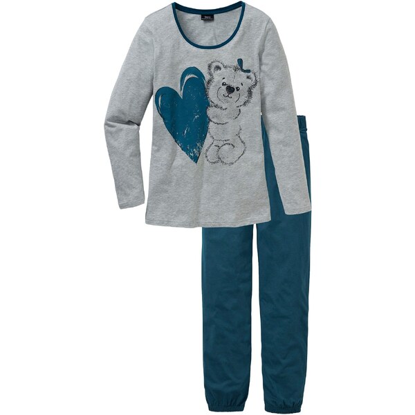 bonprix Pyžamo s bio bavlnou, farba modrá 44798841