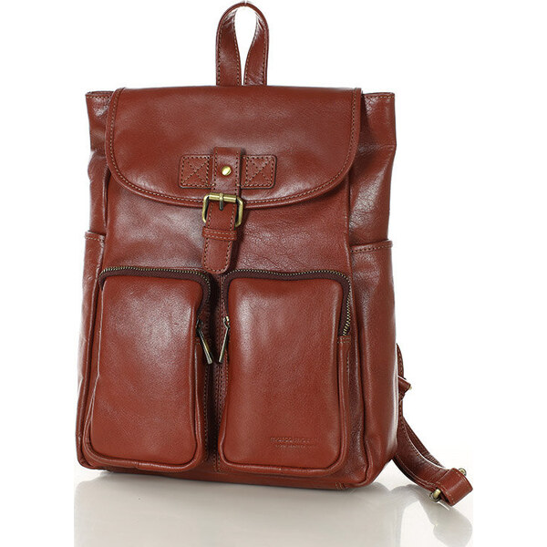 MARCO MAZZINI Hnedý dámsky kožený batoh (vs111b) 57113249