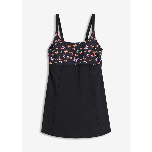 bonprix Sťahujúce kúpacie šaty, farba čierna 44790966