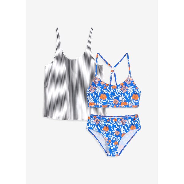 bonprix Tankiny a vrchný diel (3-dielny set), farba biela 44892145