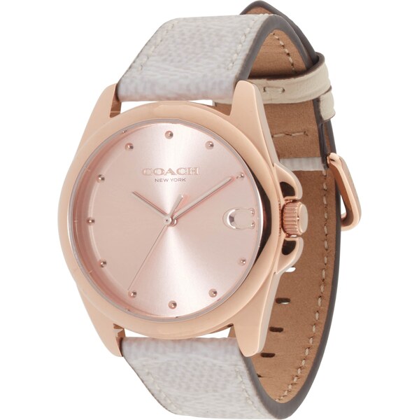 COACH Analógové hodinky Greyson ružové zlato / sivá 61950519