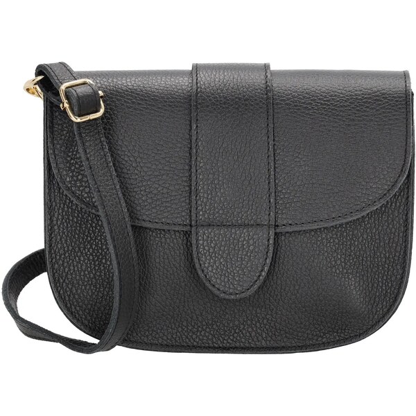 Charm London Čierna prešívaná kožená crossbody kabelka „Fame“ 61942679