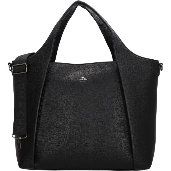 Charm London Čierna elegantná kabelka na notebook Aurora 61942690