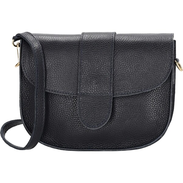 Charm London Tmavomodrá prešívaná kožená crossbody kabelka „Fame“ 61942694