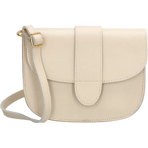 Charm London Béžová prešívaná kožená crossbody kabelka „Fame“ 61942692