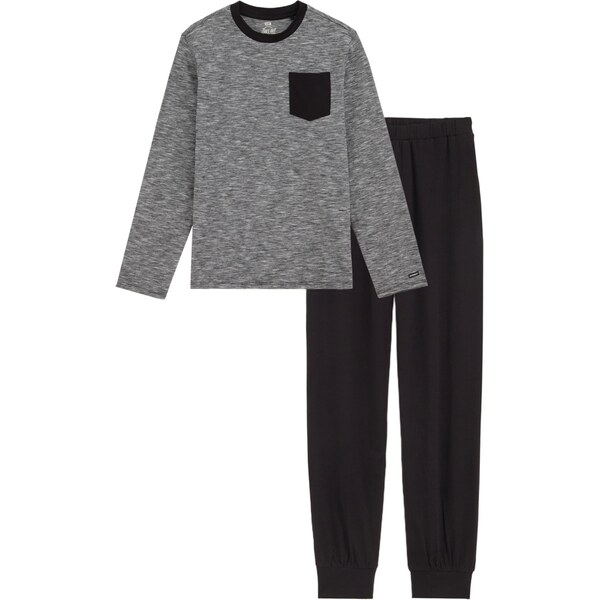 WE Fashion Pyžamo sivá / čierna 62462608