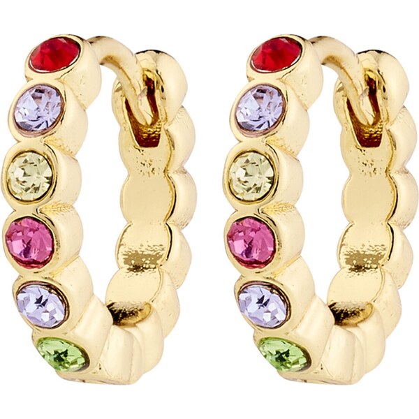 Pilgrim Náušnice Kleopratra zlatá / zmiešané farby 62133510