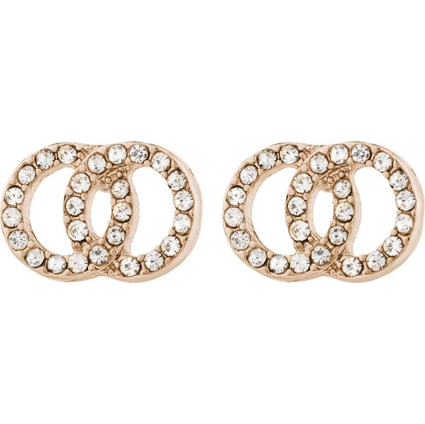 Pilgrim Náušnice Jolina ružové zlato / biela 62133526