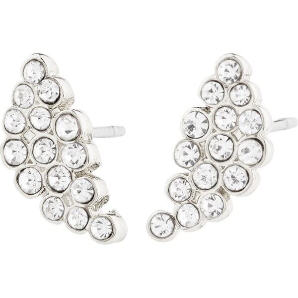 Pilgrim Náušnice Berenike strieborná / priehľadná 62133555