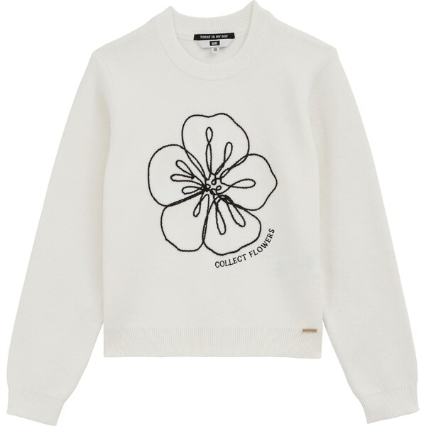 WE Fashion Sveter čierna / biela 61945864