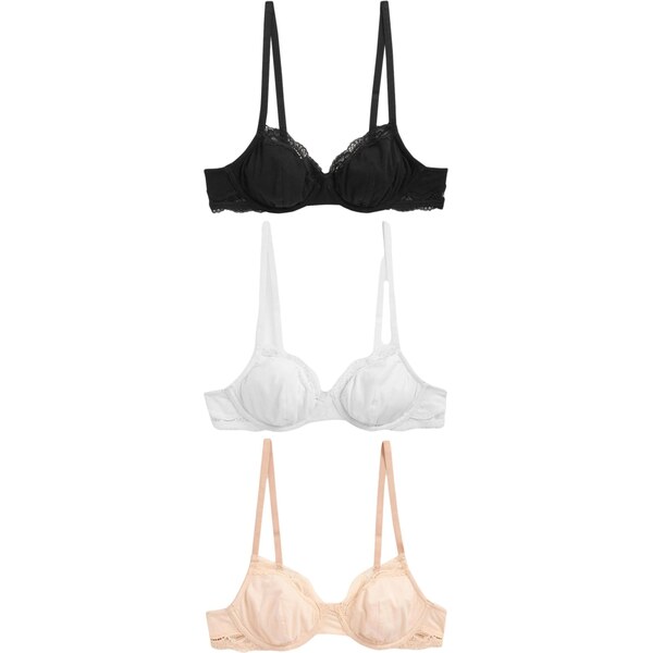 Next Podprsenka púdrová / čierna / biela 62224876