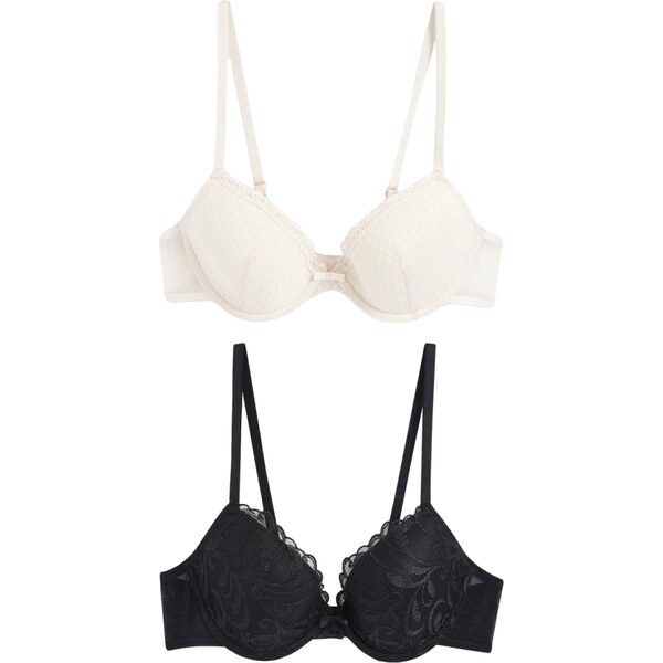 Next Podprsenka krémová / čierna 62224881