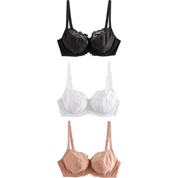 Next Podprsenka tmavobéžová / čierna / biela 62224893