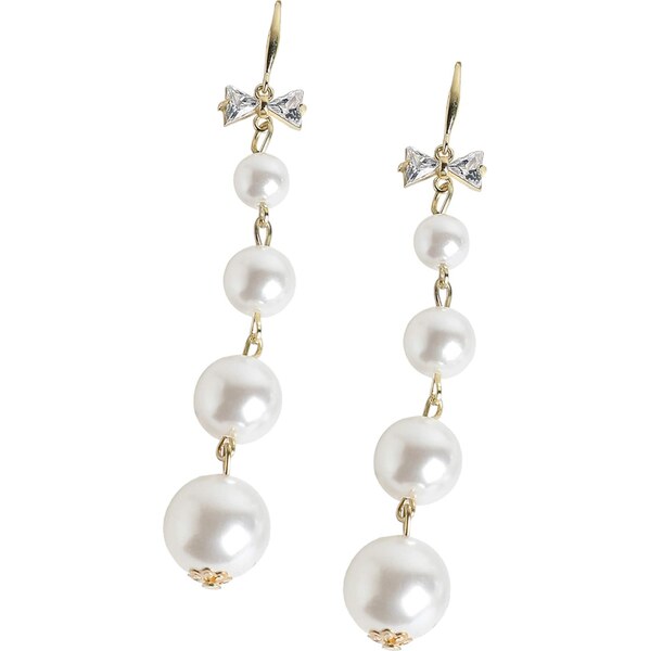 SOHI Náušnice Shayna zlatá / perlovo biela 63147688