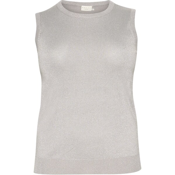 KAFFE CURVE Vyšívaný top KC Regitta striebornosivá 62335218