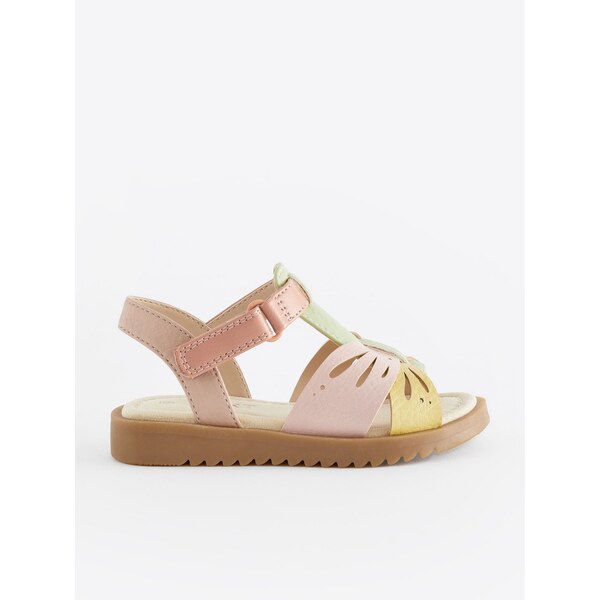 Next Sandále medová / pastelovo zelená / svetloružová 62829052