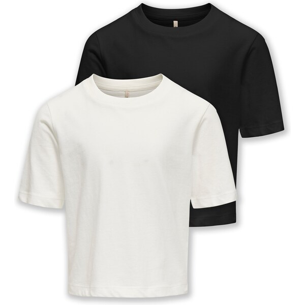 ONLY GIRLS Tričko KOGRex čierna / biela 63212040