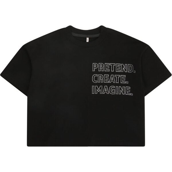 ONLY GIRLS Tričko KOGRIRI čierna / strieborná 62908362