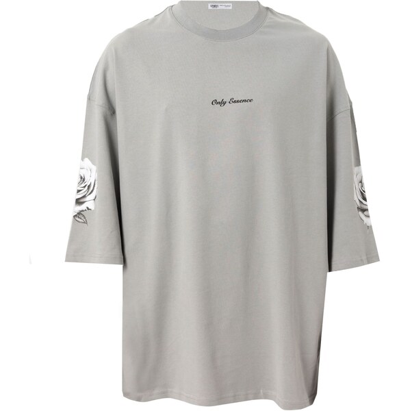 VAMOS CLO Tričko azúrová / svetlosivá / čierna / biela 62053132