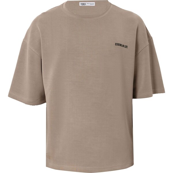 VAMOS CLO Tričko Japanese Iris svetlohnedá / čierna 62053213